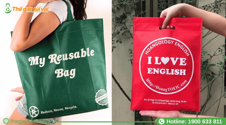 Túi vải không dệt ép nhiệt thân thiện với môi trường