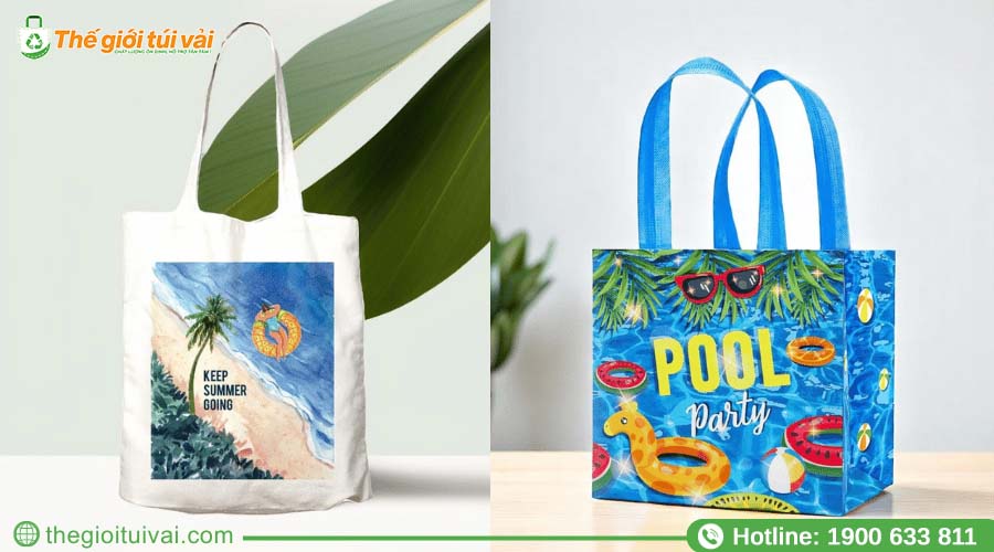 Túi vải thiết kế in ấn thông tin bắt mắt, độc đáo