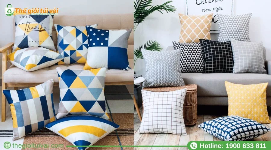 Kích thước thông dụng của gối vải canvas Kích thước thông dụng của gối vải canvas