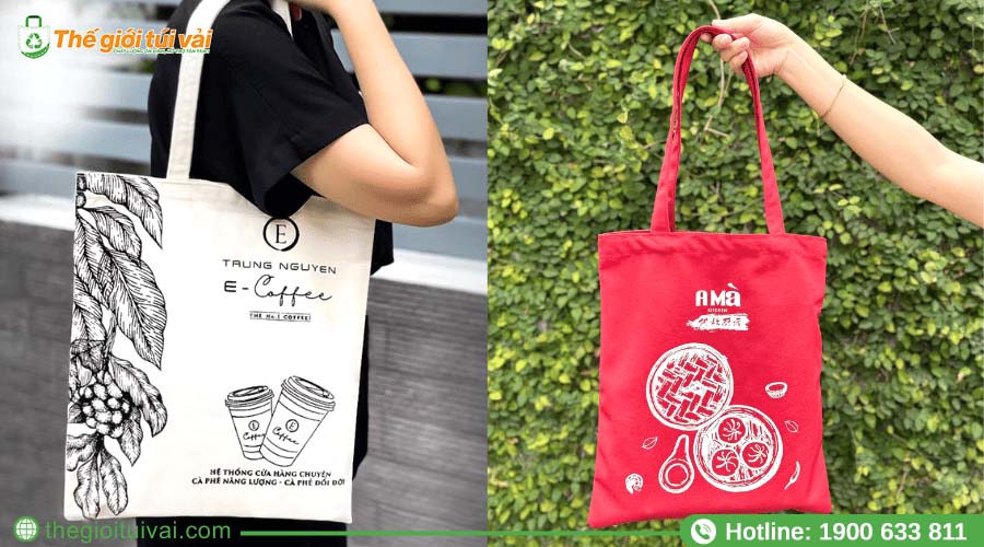 Mẫu thiết kế túi vải canvas ấn tượng, họa tiết bắt mắt