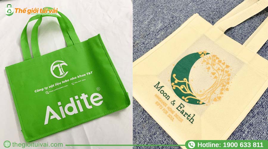 Logo trên túi vải không dệt rõ nét, không bị bong tróc Logo trên túi vải không dệt rõ nét, không bị bong tróc