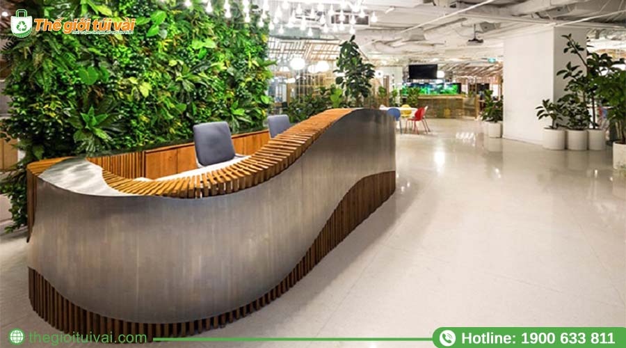 Thiết kế quầy lễ tân chuyên nghiệp, khu tiếp khách lịch sự