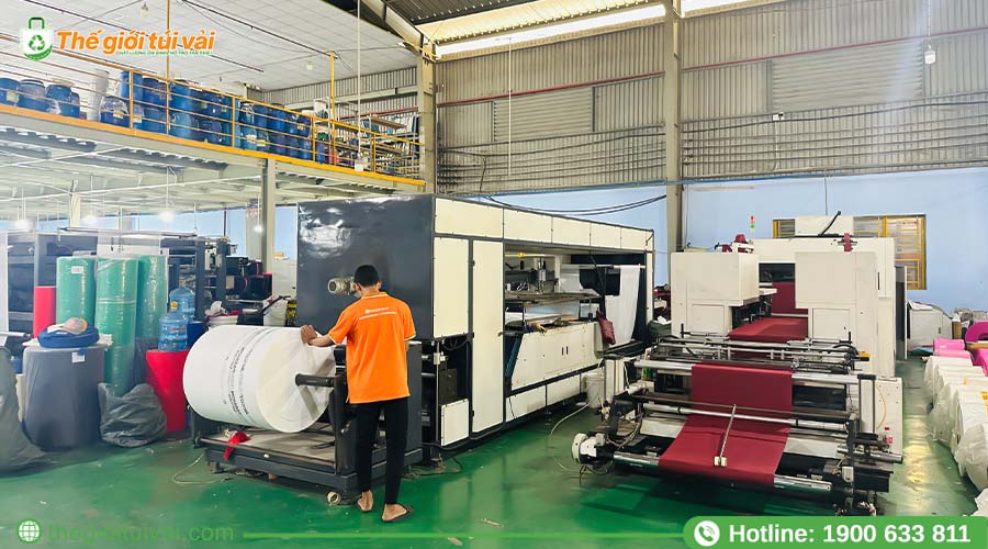 Quá trình sản xuất túi vải không dệt Spunbond