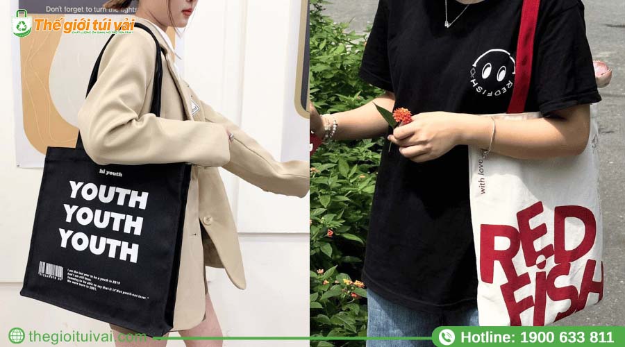 Túi tote canvas thiết kế tối giản, đẹp mắt