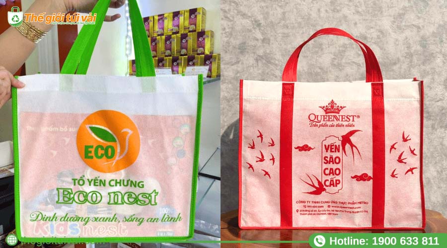 Các tông màu thường được dùng để sản xuất túi vải đựng yến sào