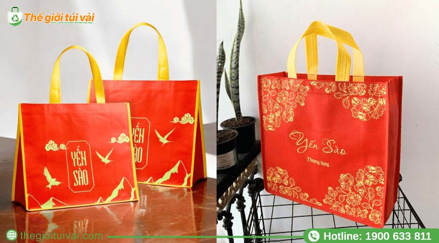 Túi đựng hộp yến sào tạo vẻ ngoài tinh tế cho sản phẩm