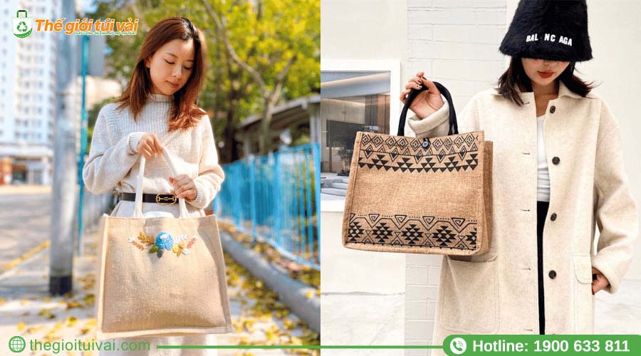 Bộ sưu tập túi sợi đay với đa dạng công dụng khác nhau