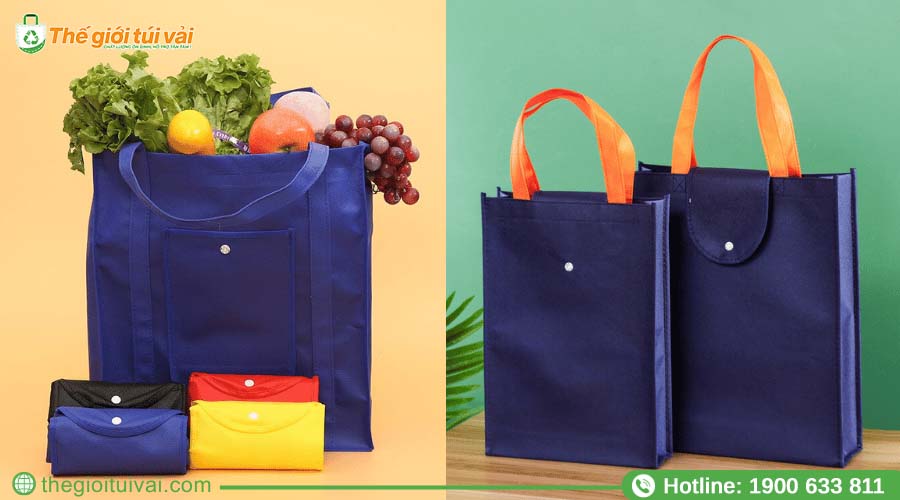 Túi vải không dệt có thể gấp gọn tiện lợi