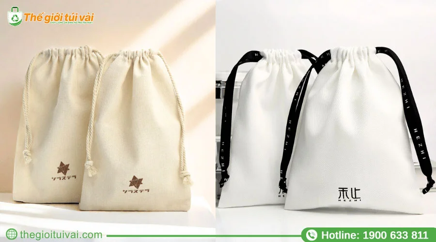 Túi rút canvas dùng để đựng các vật dụng cá nhân Túi rút canvas dùng để đựng các vật dụng cá nhân
