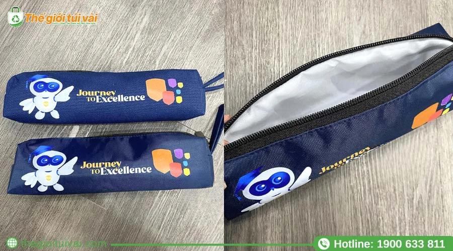 May túi đựng bút vải dù May túi đựng bút vải dù