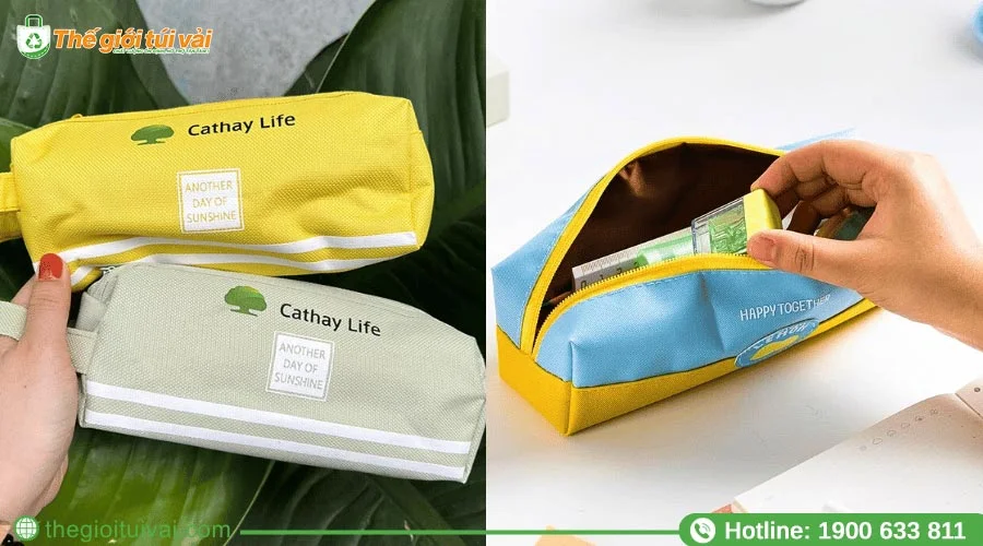 Túi đựng bút vải canvas Túi đựng bút vải canvas