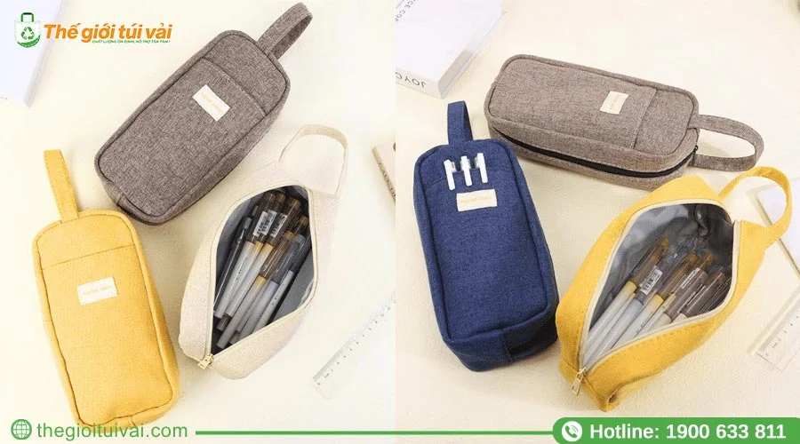 Mẫu thiết kế túi đựng bút dạng mở, có dây kéo tiện lợi Mẫu thiết kế túi đựng bút dạng mở, có dây kéo tiện lợi