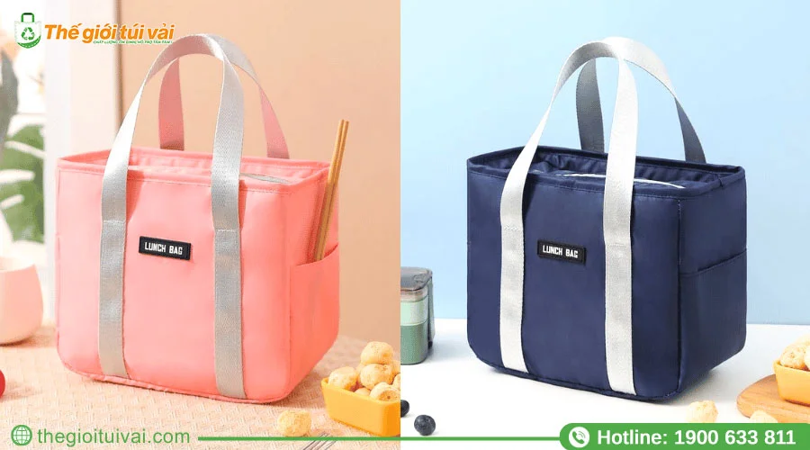 Túi đựng hộp cơm chất liệu vải dù Túi đựng hộp cơm chất liệu vải dù