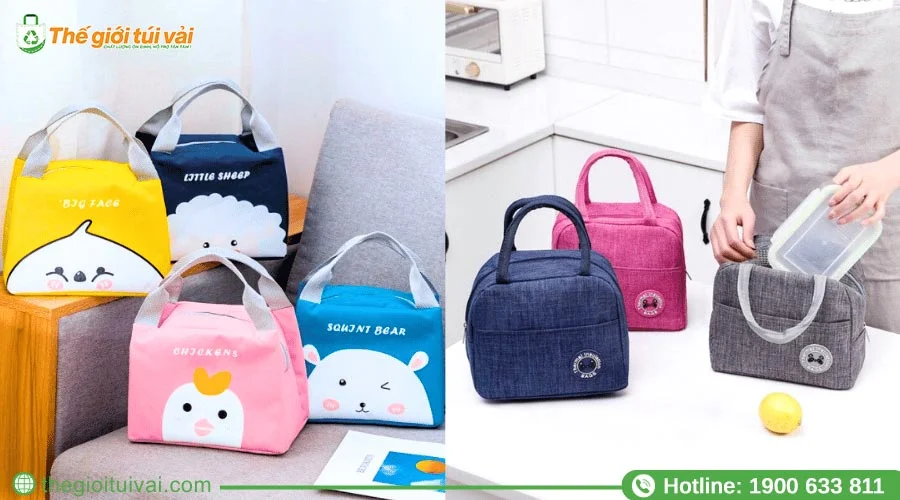 Túi giữ nhiệt đựng cơm bằng vải không dệt Túi giữ nhiệt đựng cơm bằng vải không dệt