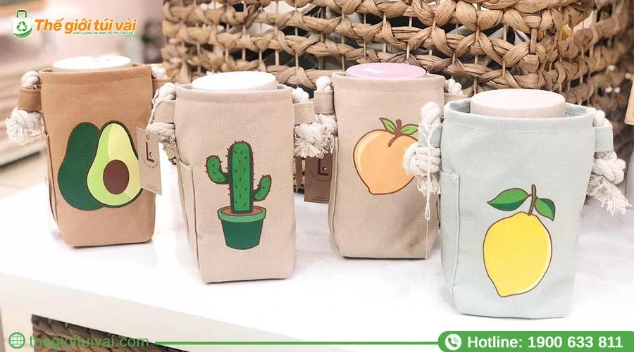 Kích thước thông dụng túi canvas đựng ly Kích thước thông dụng túi canvas đựng ly