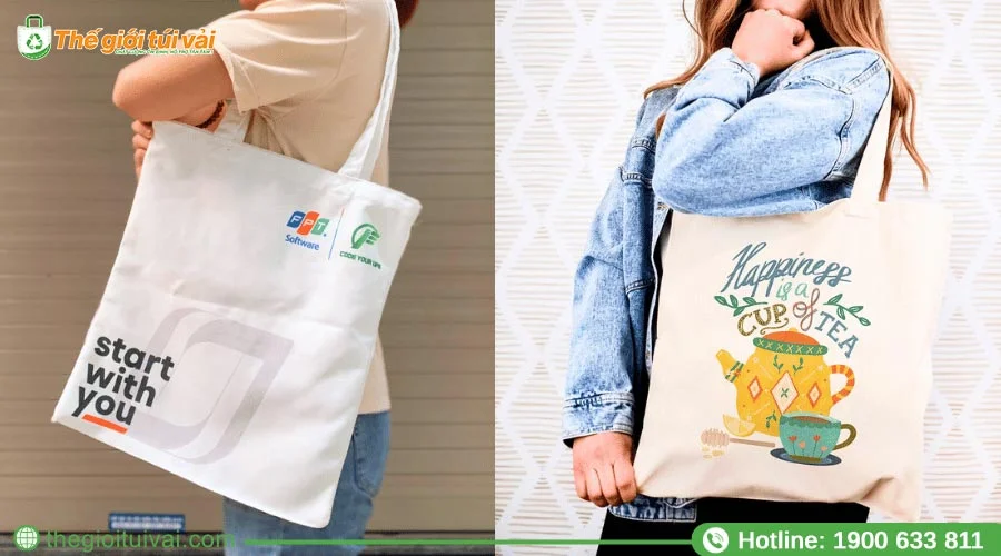 Kích thước thường được sản xuất của túi vải canvas dạng dẹp