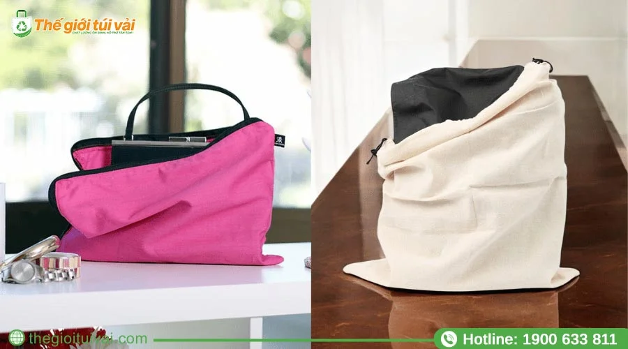 Túi đựng túi xách vải canvas chắc chắn, thẩm mỹ cao Túi đựng túi xách vải canvas chắc chắn, thẩm mỹ cao
