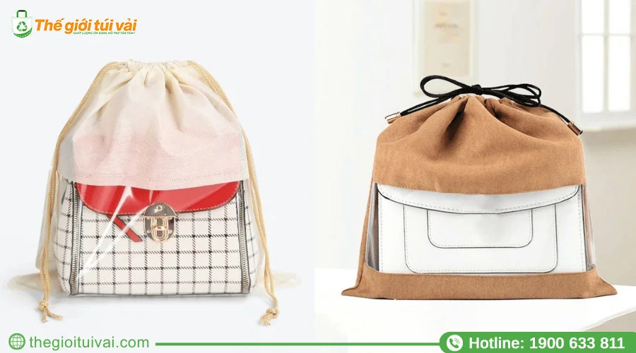 Túi vải đựng túi xách thiết kế khung trong suốt dễ quan sát Túi vải đựng túi xách thiết kế khung trong suốt dễ quan sát