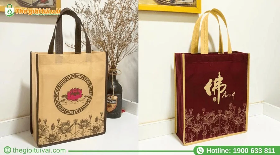 Túi đi chùa làm từ vải không dệt