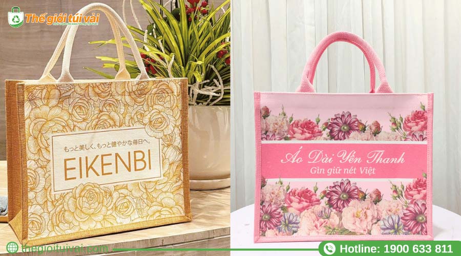 Bộ túi vải đay thiết kế sang trọng dùng làm quà tặng cho sự kiện