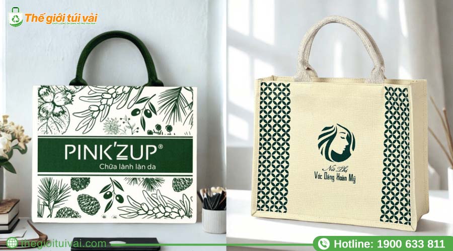 Các mẫu túi vải đay ứng dụng tại các spa thẩm mỹ