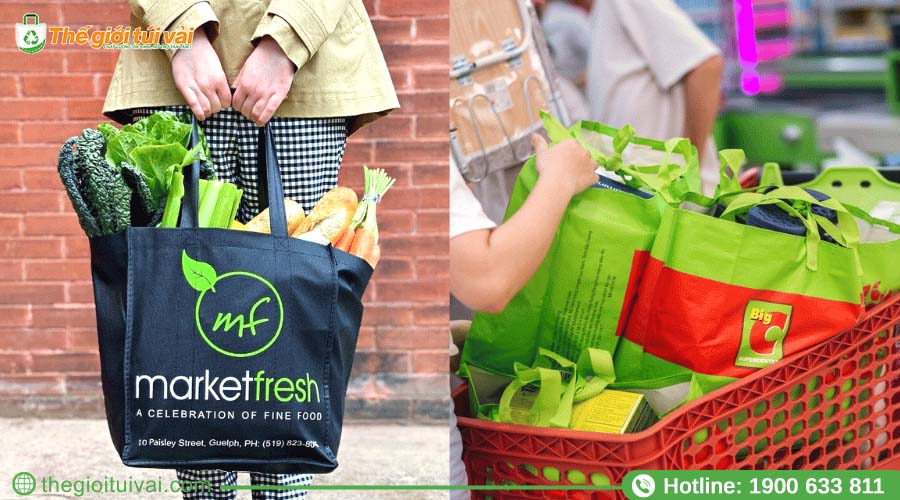 Bộ sưu tập các mẫu túi siêu thị có in logo thương hiệu