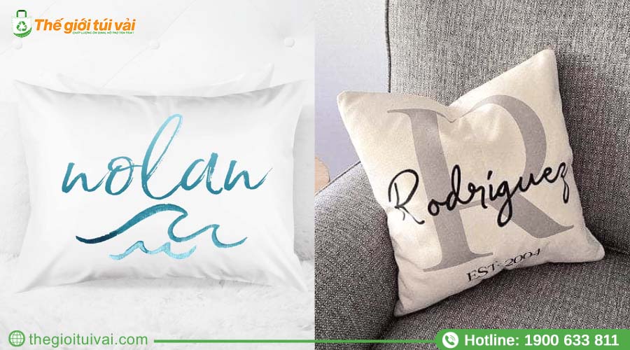 Gối canvas in tên cá nhân – món quà gắn kết với người nhận